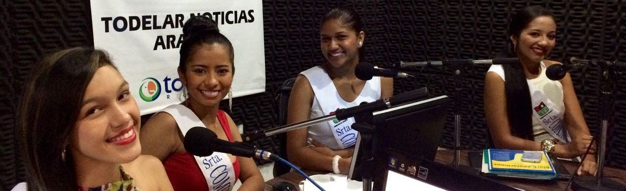 Las candidatas al Reinado Santa Bárbara de Arauca nos acompañaron en Todelar Noticias.