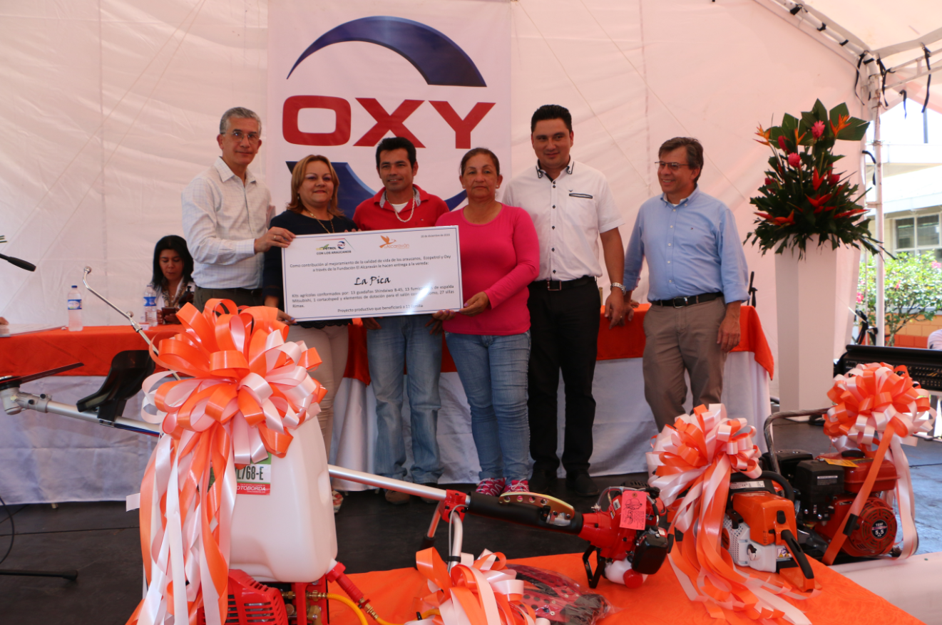 Ecopetrol y Oxy entregaron proyectos en beneficio de comunidades araucanas