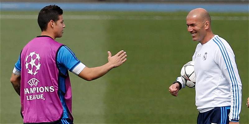 «Confío en ti»: le dijo Zidane a James, según la prensa española