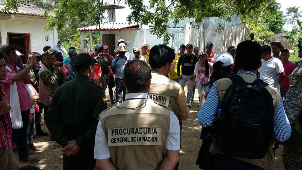 Comisión de la Procuraduría visitó vereda Los Pájaros tras invasión del Ejército venezolano