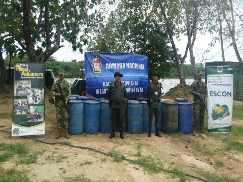 Incautados 2.362 galones de gasolina en Arauca