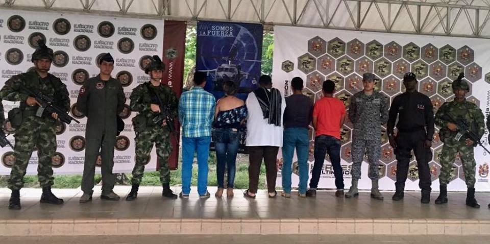 Capturados cinco presuntos miembros del Frente Domingo Laín Sáenz del ELN en Arauca