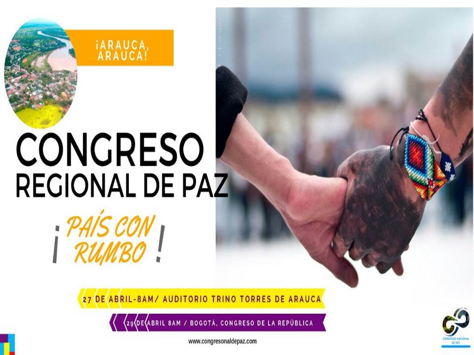 Cámara de Comercio de Arauca participará en el Congreso Regional de paz