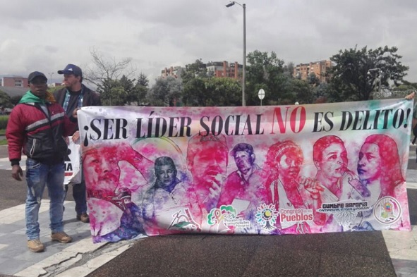 Líderes sociales protestan por “estigmatización y persecución de Estado”