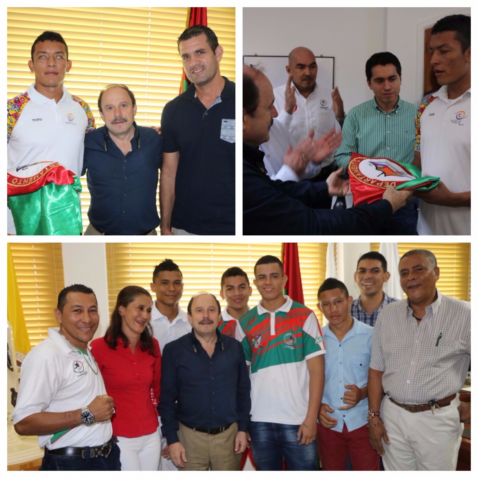 Gobernador Ricardo Alvarado recibió deportistas araucanos.