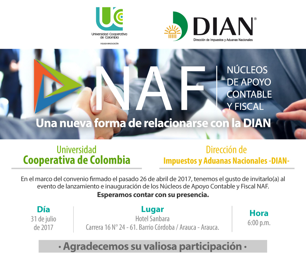 UCC Arauca y la DIAN inaugurarán primer núcleo de apoyo contable y fiscal