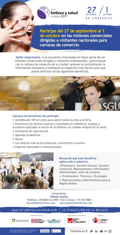 Corferias abre inscripción a interesados en la XVI Feria salud y belleza