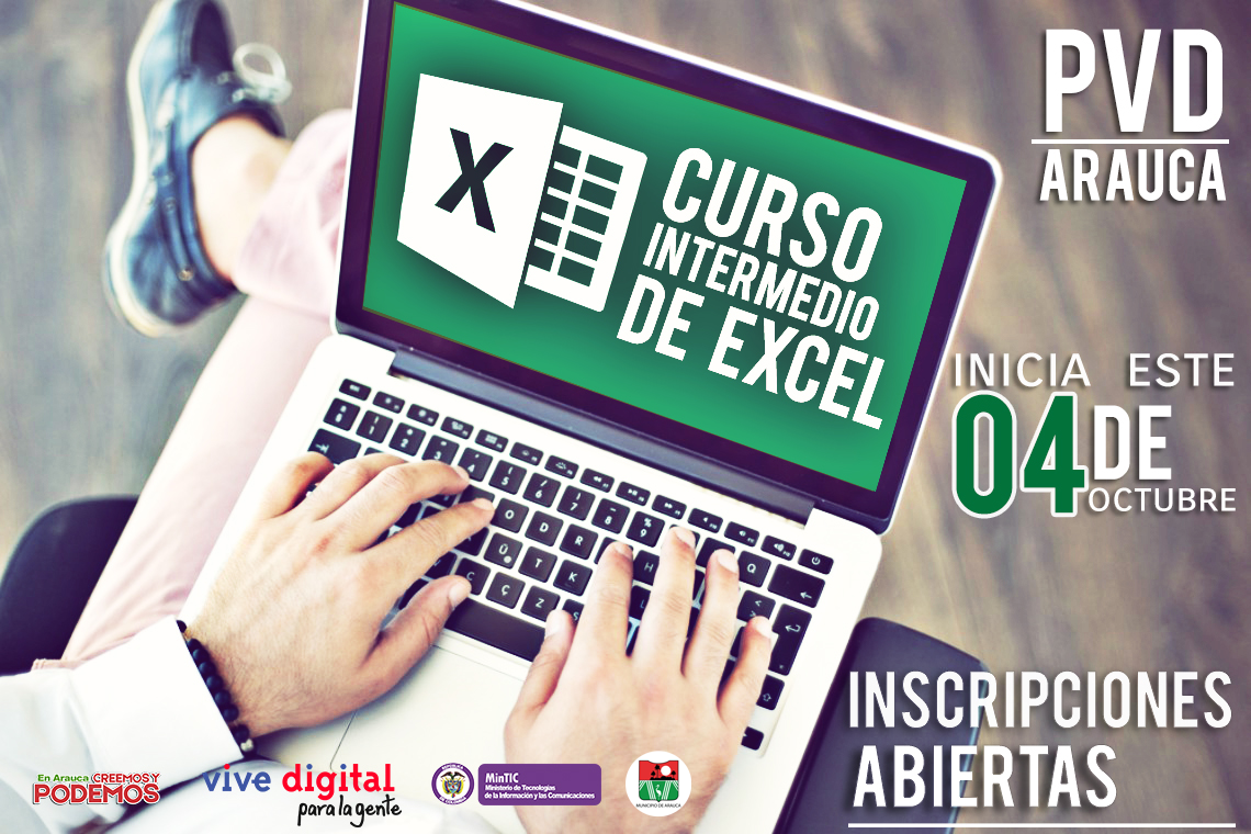 Curso gratuito de excel se ofrece en el Punto Vive Digital Arauca
