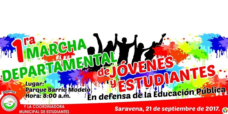 Estudiantes del departamento de Arauca se movilizan por la educación