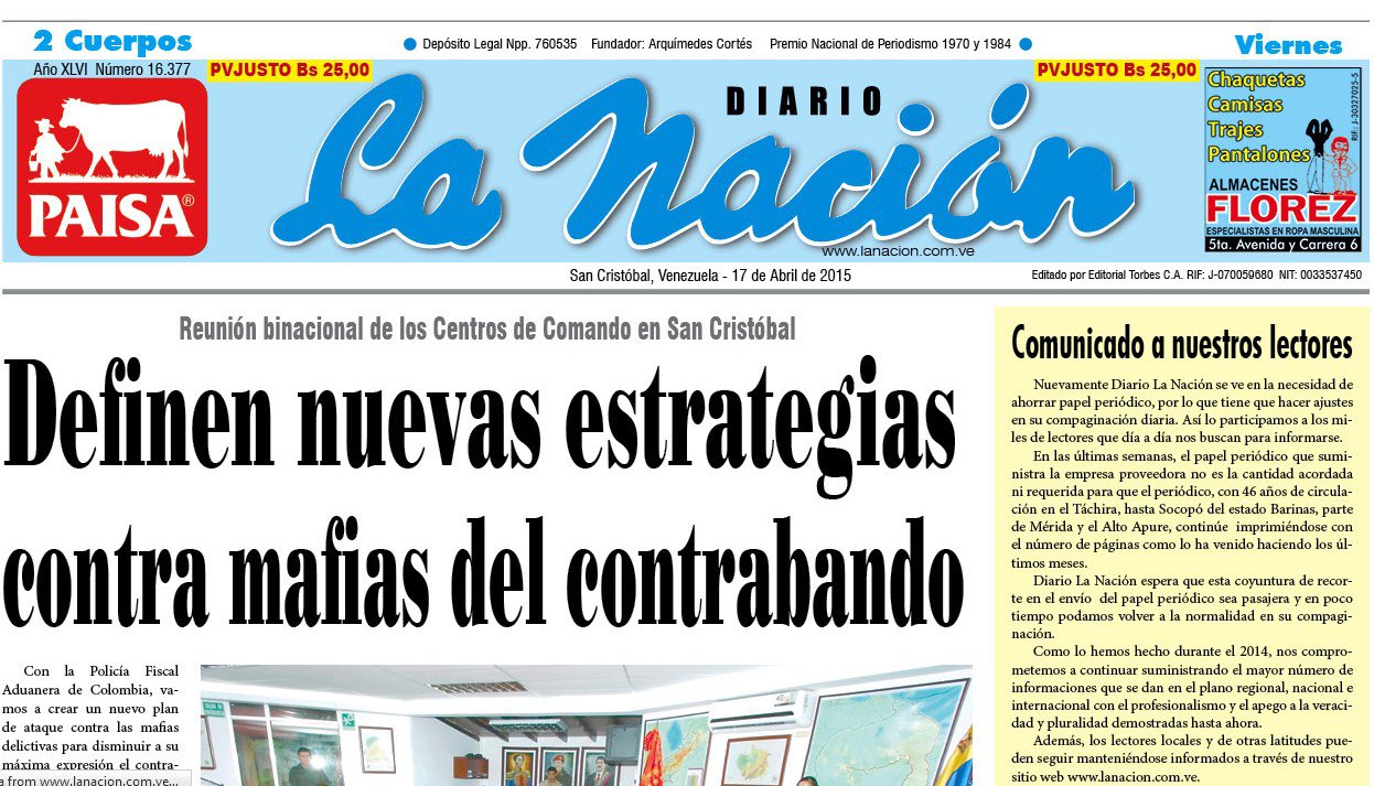 Mañana no circula Diario La Nación: hoy se agota la última bobina de papel