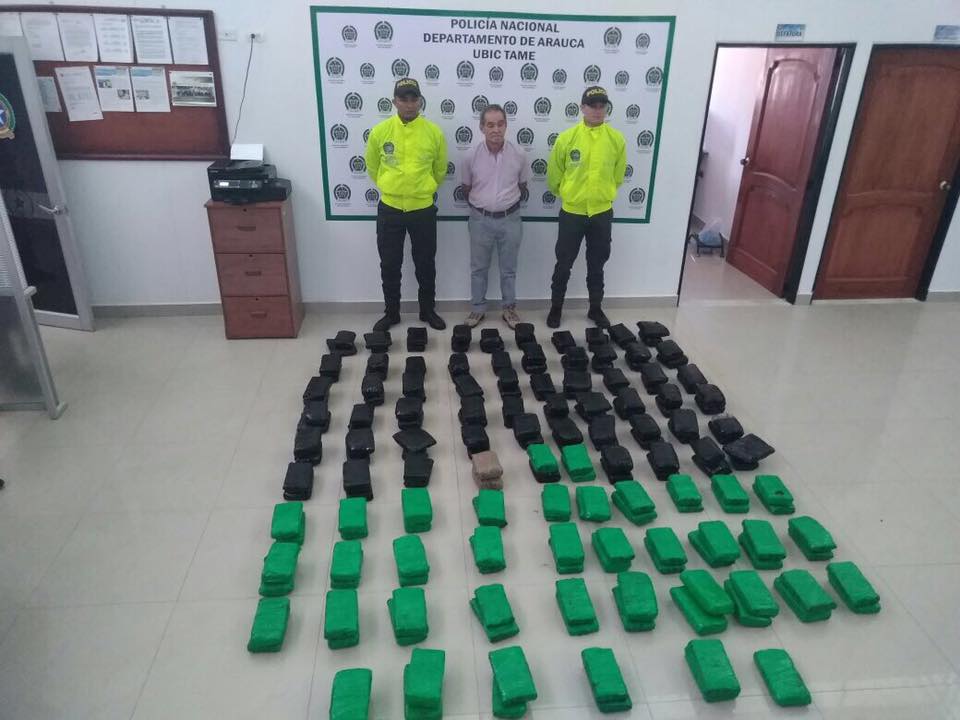 Policía incautó más de 100 kilos de marihuana en Tame