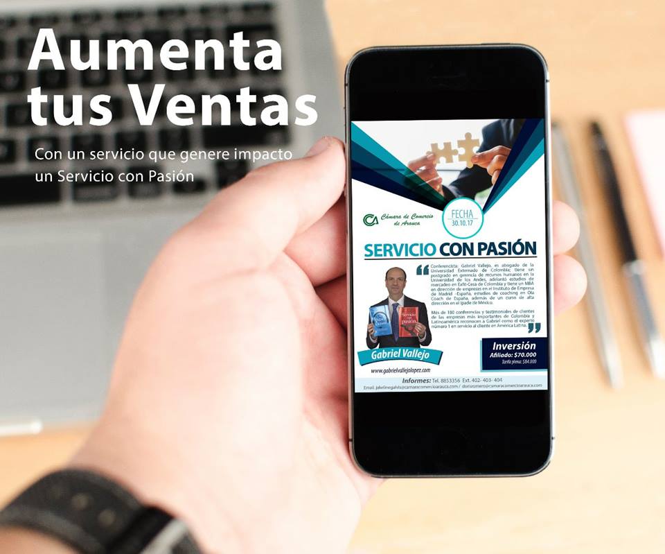 Participe hoy en la conferencia «servicio con pasión» con Gabriel Vallejo