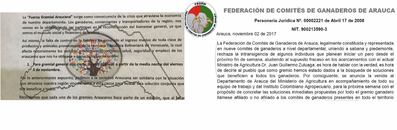No se necesita paro para que el Ministro de Agricultura venga a Arauca: Federación de Ganaderos