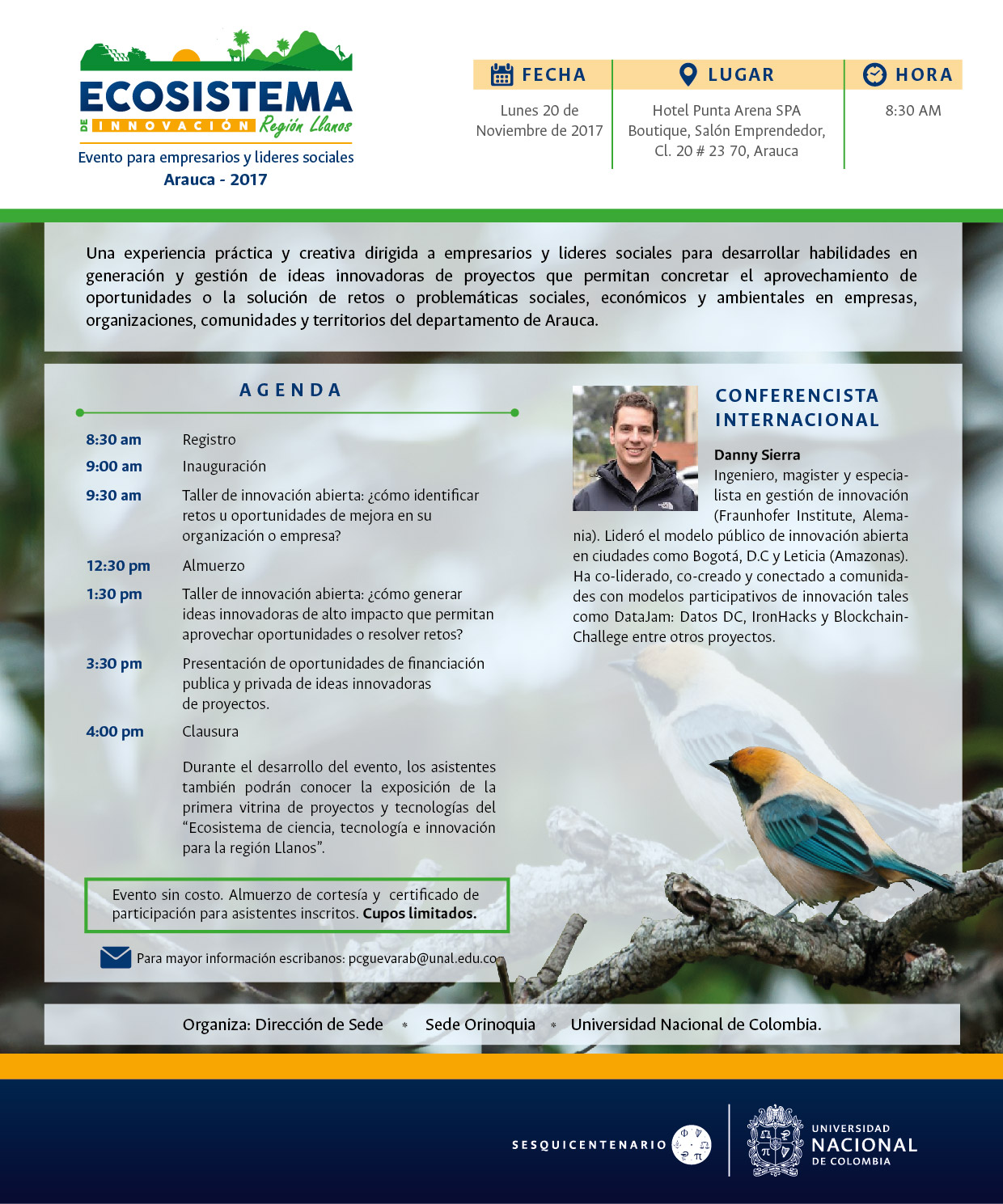 Universidad Nacional: «Ecosistemas de innovación para la región llanos»