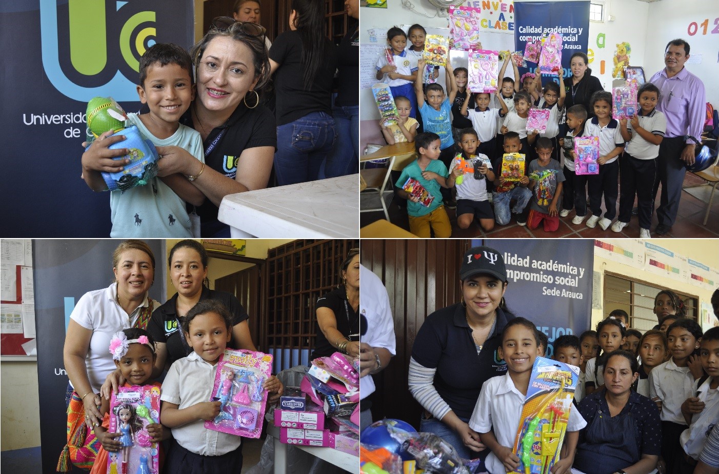 UCC adelantó la navidad a niños del colegio Matecandela y Villa Luz