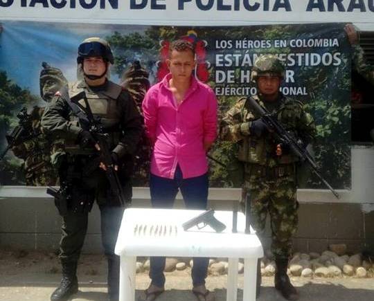 Capturado hombre con pistola en barrio Las Palmeras de Arauquita