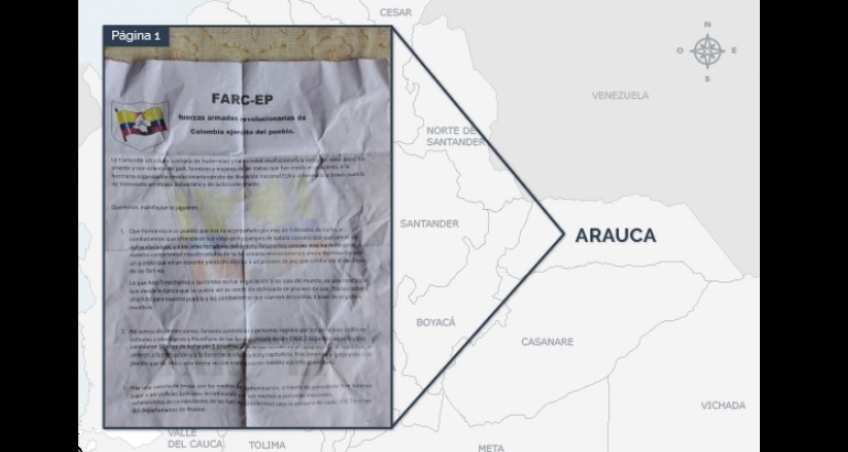 Disidencias de las Farc amenazan a la prensa en Arauca