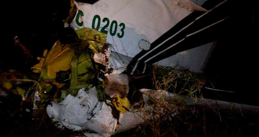 4 policías murieron por accidente de avioneta en Ibagué