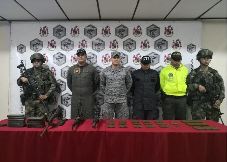 Fuerzas Militares y Policía incautan material de guerra del Eln en Vichada