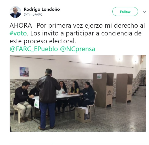 Por primera vez  vota   Timochenko 
