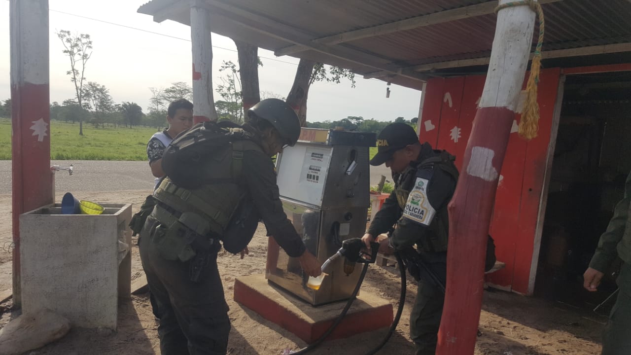 Importante incautación de hidrocarburos se realizó en el municipio de Fortul