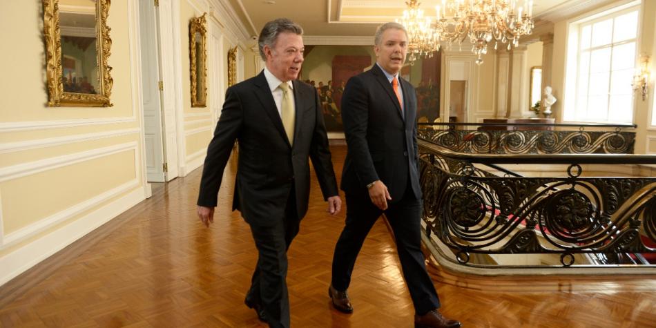 Santos y Duque se reúnen en la Casa de Nariño