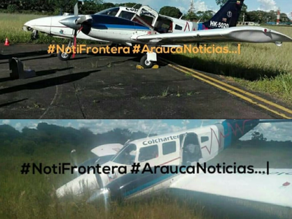 Avión ambulancia sufrió accidente al aterrizar en Saravena