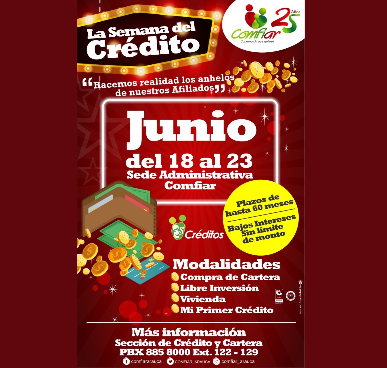 Desde hoy y hasta el próximo sábado se realiza en la capital araucana la Semana del Crédito Comfiar 25 años