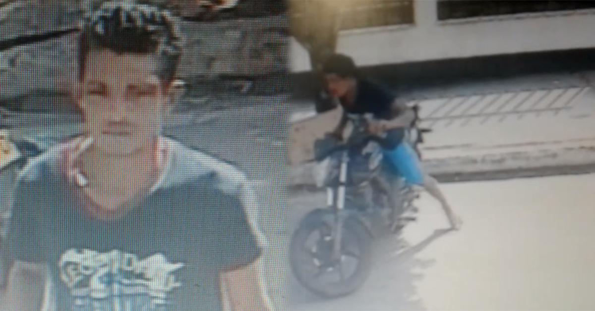 En el video quedó grabado como hurtaban la motocicleta