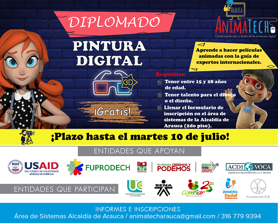 Hasta el martes 10 de julio, abierta inscripción para el Diplomado gratuito de Pintura Digital 3D