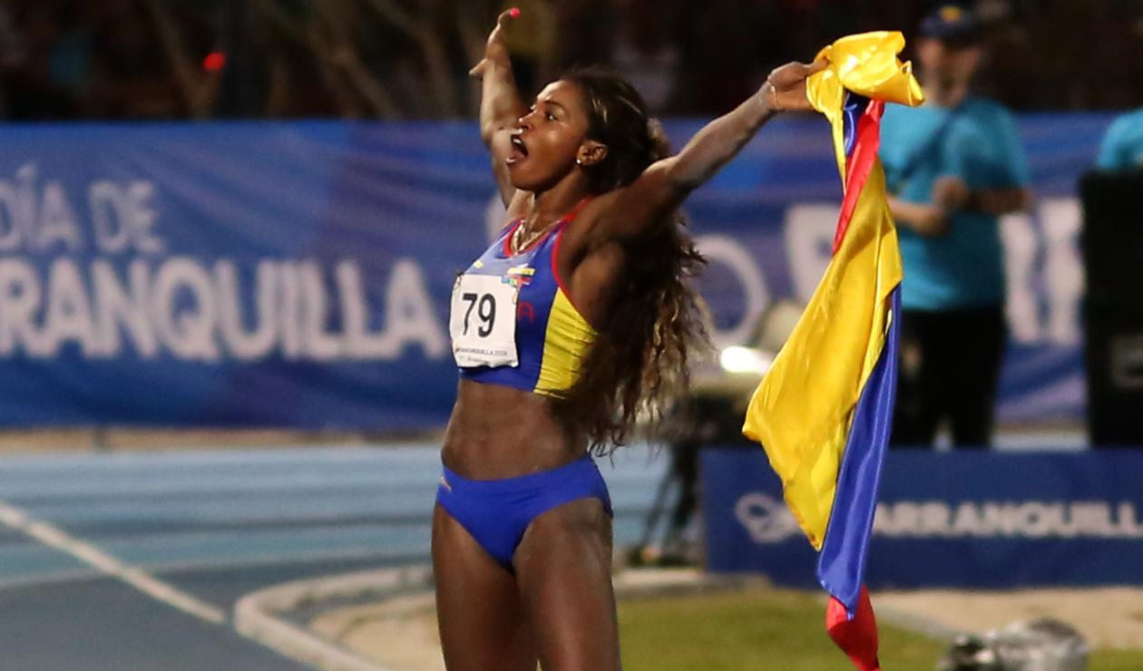 Caterine Ibargüen se bañó en oro en salto de longitud