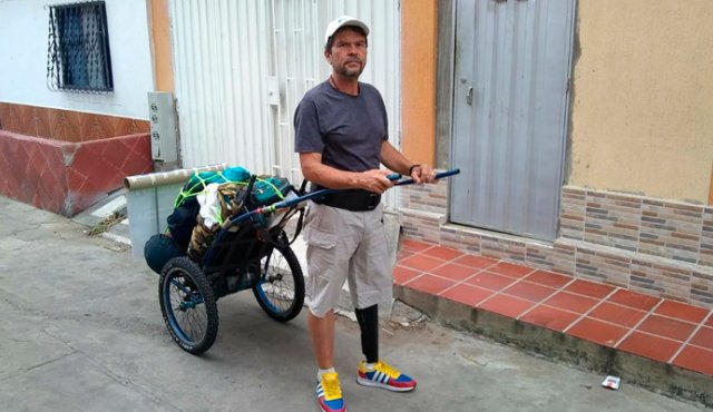 Venezolano recorrerá Suramérica en una sola pierna