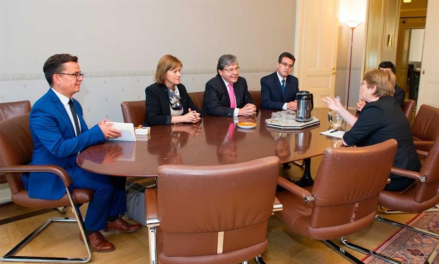 Canciller Carlos Holmes Trujillo inició gira por Ginebra, Bruselas y Madrid