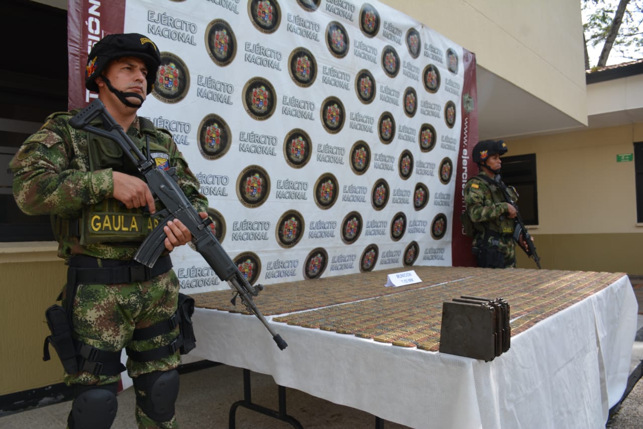 Ejército Nacional halló elementos de guerra pertenecientes a las disidencias