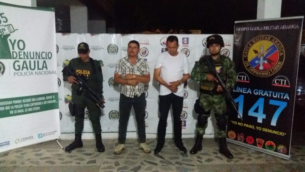 Ejército Nacional captura dos integrantes de las Farc disidentes del acuerdo de paz