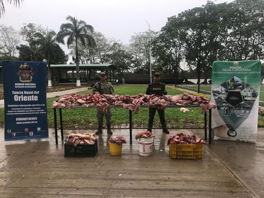Carne, hidrocarburo, confecciones y joyería fueron decomisados por la POLFA en Arauca