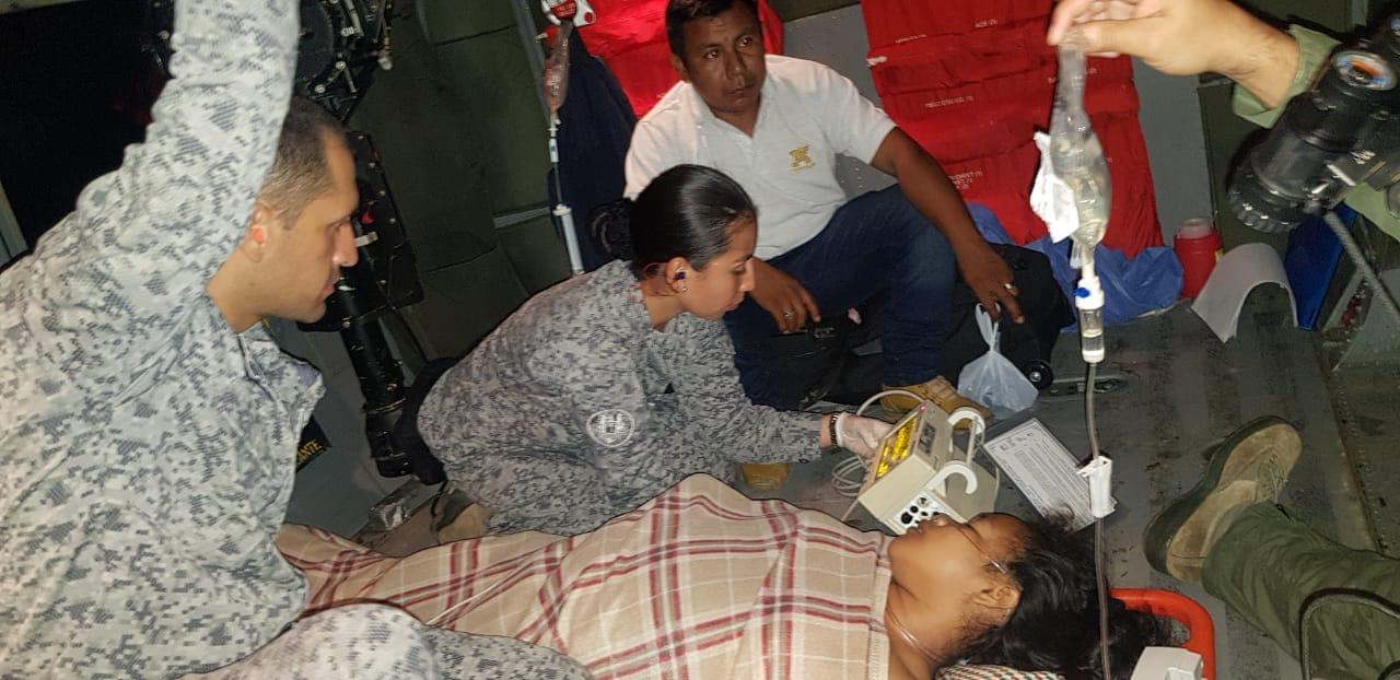 Fuerza Aérea salva vida de una mujer indígena embarazada