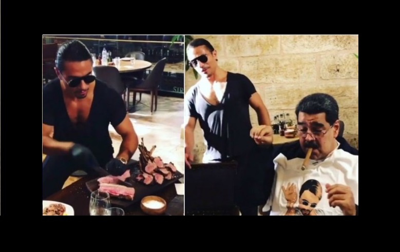 Venezuela: Indignación por visita de Maduro a restaurante de Salt Bae