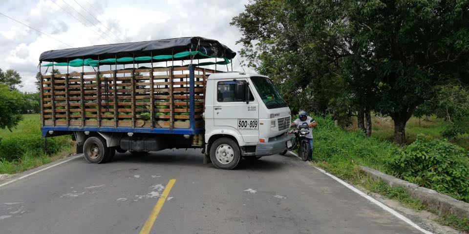 Fue atravesado vehículo en la vía Saravena – Arauquita