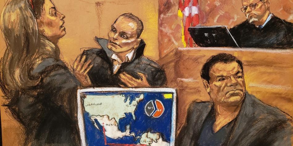 El impresionante rostro del capo ‘Chupeta’ en juicio contra el ‘Chapo’