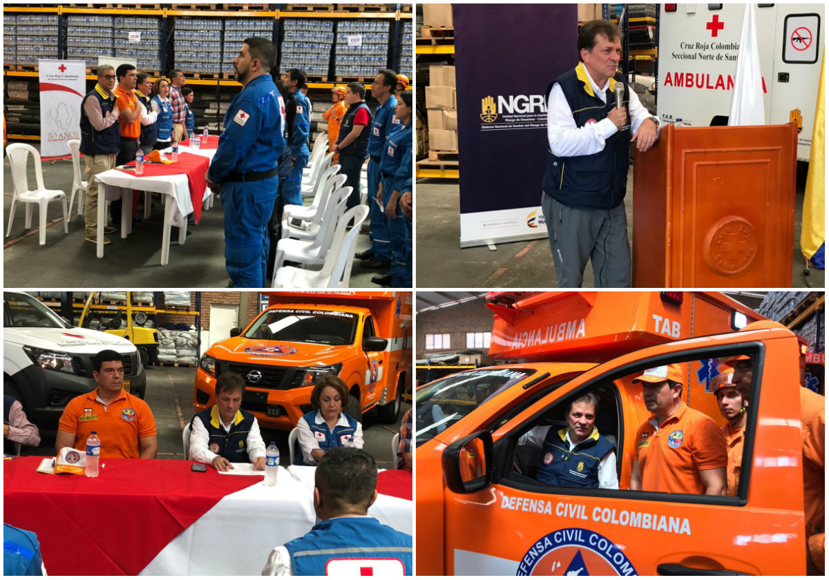 UNGRD ENTREGA AMBULANCIAS PARA PONER AL SERVICIO DE LA COMUNIDAD DE NORTE DE SANTANDER