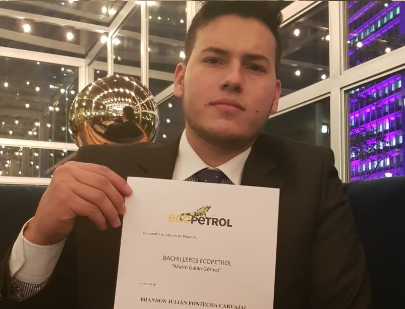 Brandon Julián Fontecha Carvajal,  de Saravena,  es el ganador de la beca Bachilleres Ecopetrol del año 2018