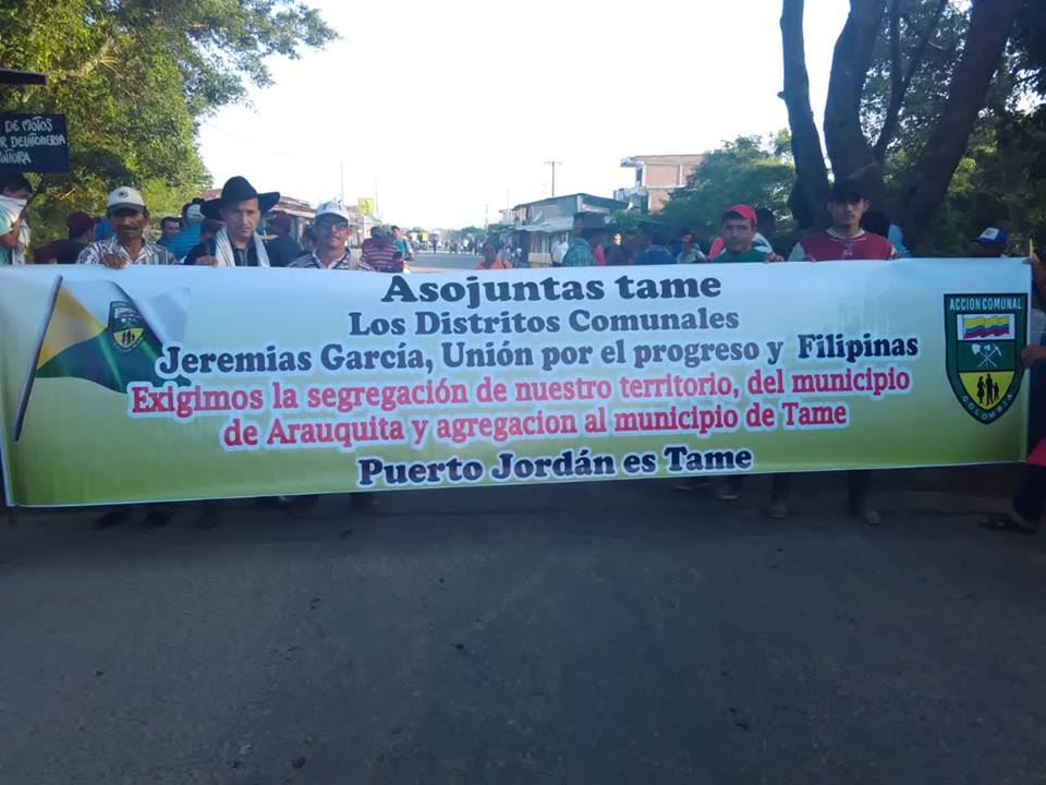 Comunidad de Puerto Jordán se va a las vías de hecho