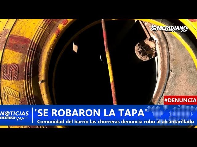 Comunidad del barrio las chorreras denuncia el robo de una tapa del alcantarillado