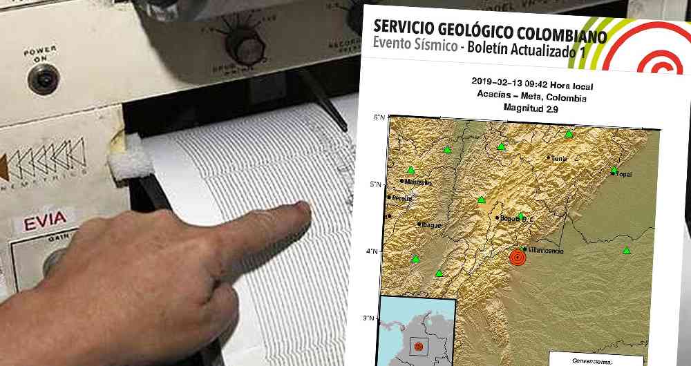 Se registra sismo de 2.9 en Acacías, Meta