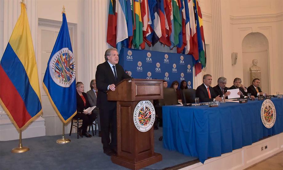OEA destaca liderazgo de Colombia en la diplomacia hemisférica, ante crisis humanitaria de Venezuela