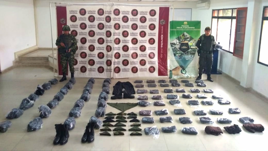 Ejército incautó material de intendencia de grupos armados
