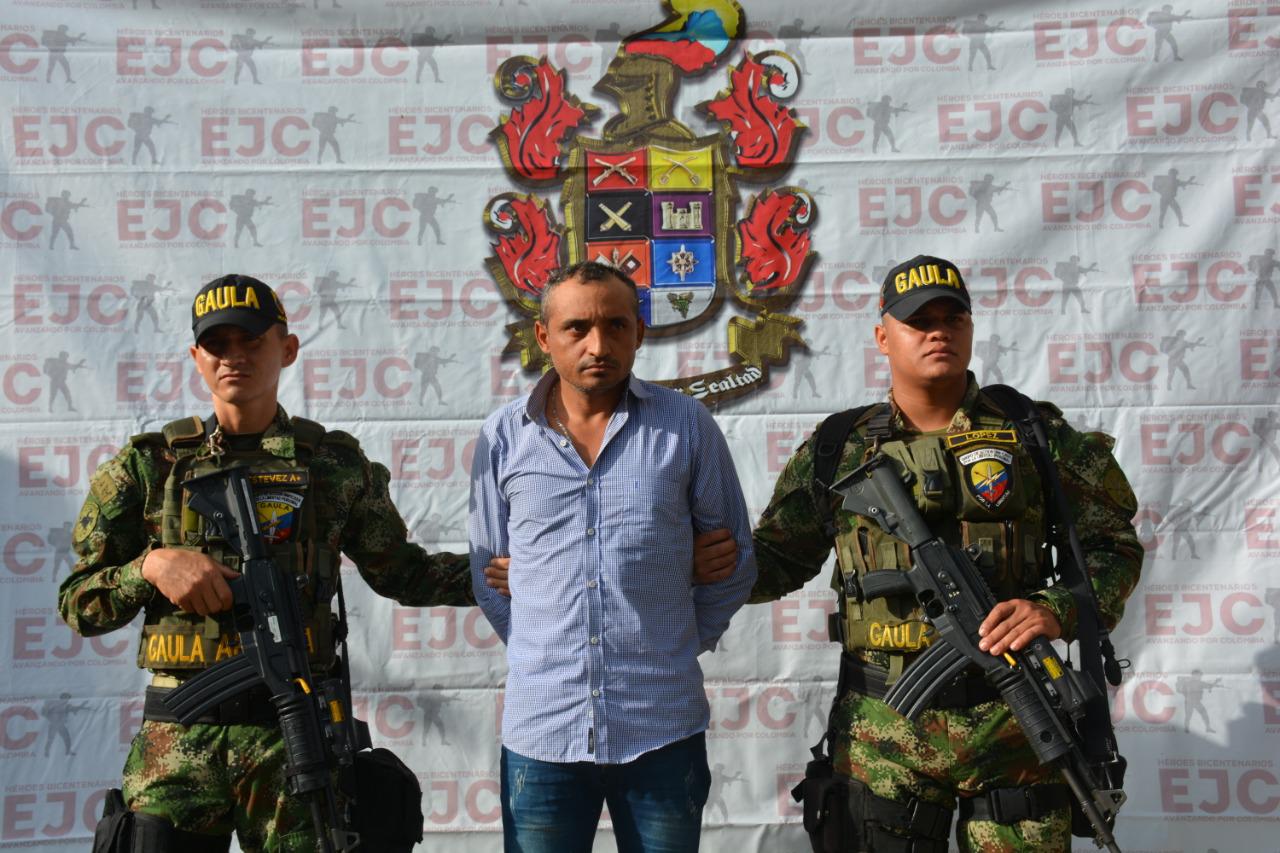 Ejército capturó a alias Puntillón cabecilla de la compañía «Compañero Tomás» del ELN