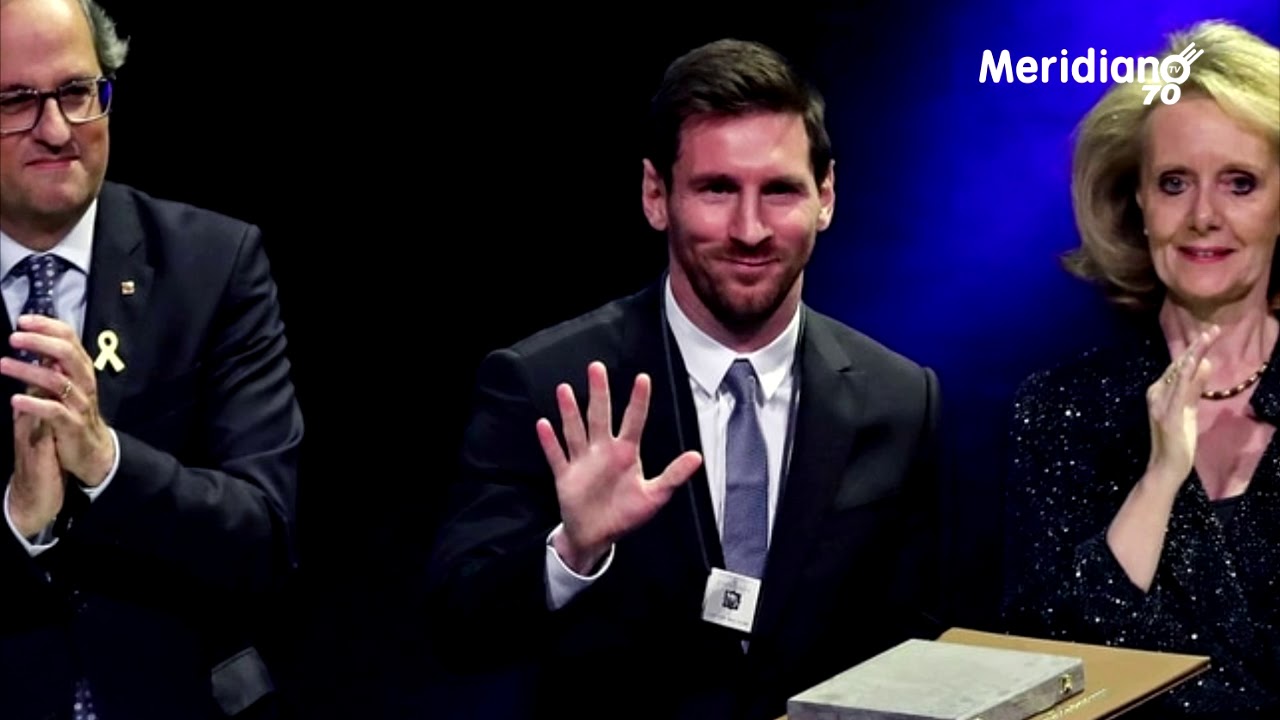 Messi recibe la Creu de Sant Jordi en Cataluña