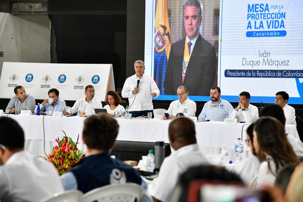 Presidente Duque hace llamado a los alcaldes para que contribuyan a la protección de los líderes sociales en el país